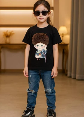 لباس بچه گانه موفرفری مشکی