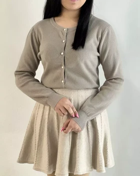 کاردیگان بافت جلو دکمه 4 رنگ کد 5521