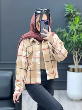 چهارخونه کتی دو جیب پاکتی