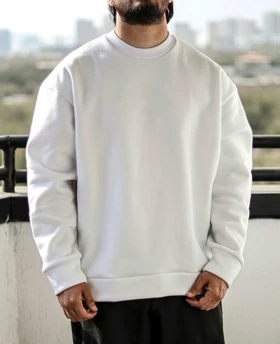 دورس یقه گرد سفید لش پارچه سه نخ پنبه کیفیت پرمیوم پلاس اورجینال دیلم