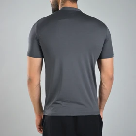 تیشرت نیم زیپ ورزشی مردانه نایک مدل VHD-DRI FIT-3C292 طوسی تیره