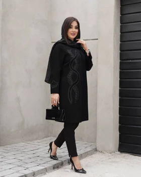 مانتو کتی زنانه مجلسی طرح دار