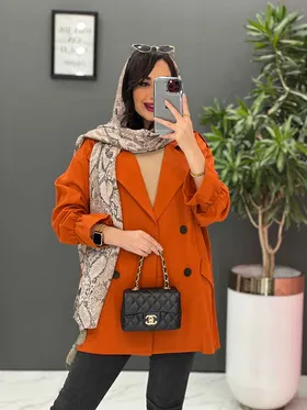مانتو کتی چهاردکمه آستین کش