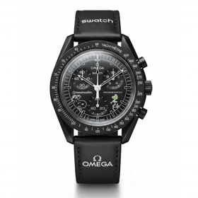 ساعت امگا سواچ ماه مشکی اسنوپی Omega Swatch Mission To