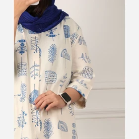 تونیک زنانه لینن طرح برگ