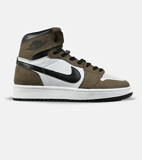 کفش کتانی ساق‌دار مردانه و زنانه قهوه ای NIKE jordan 1 مدل 7685