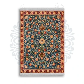 *جدید* فرشینه از جنس پارچه شانل مخمل ترک طرح فانتزی برند دفه کد 550