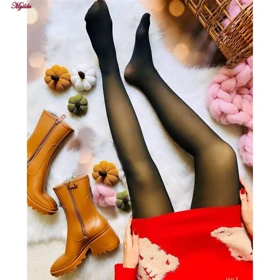 جوراب شلواری زنانه نانو مدل سه بعدی توکرکی زمستانی کد 5415