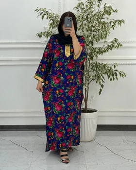 پیراهن سنتی گل‌دار نوارطلایی 6007