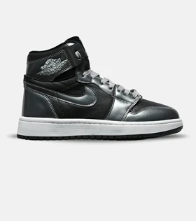 کفش کتانی مردانه و زنانه ساق‌دار مشکی طوسی NIKE jordan 1 مدل 8357