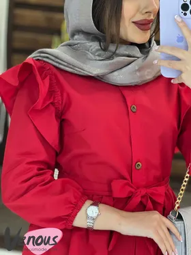 مانتو سرشونه چین عروسکی