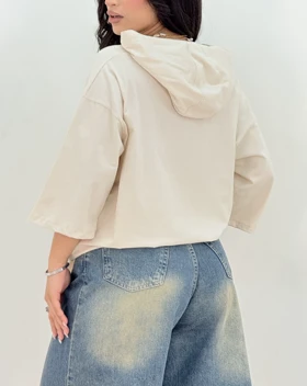تیشرت کلاهدارنیلی(37)کد:5611