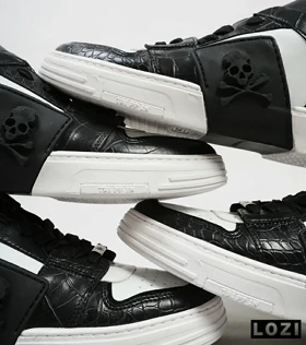کفش اسنیکرزمشکی سفید PHILIPP PLEIN