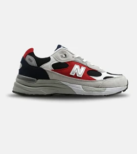 کفش کتانی سفید طوسی قرمز Newbalance 992