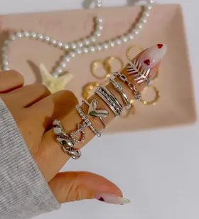 انگشتر پکی قلب آویزدار ring pack