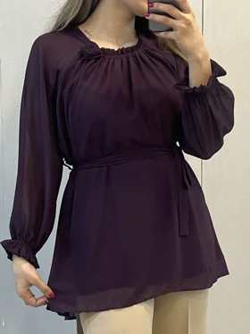شومیز حریر رز