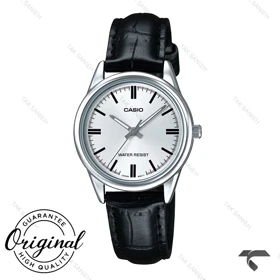 ساعت کاسیو LTP-V005L-7AU اورجینال زنانه بند چرم مشکی Casio-10336-L