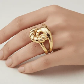 انگشتر زنانه مدل بافت مو