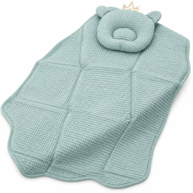 ست بالش و پتوی نوزادی خرس تاجدار (سبز)