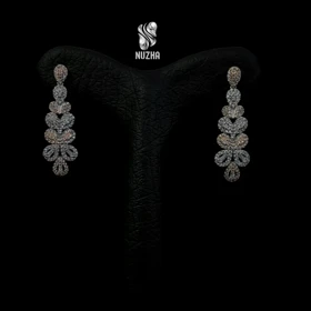 گوشواره جواهری نقره کدgn1028