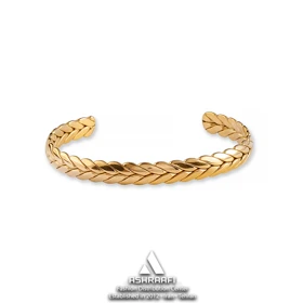 دستبند بنگل طلایی Texture Bracelet G01