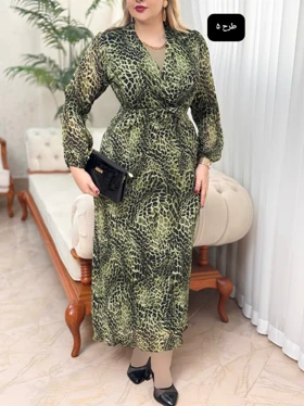 پیراهن مزونی حریر پلیسه 3355