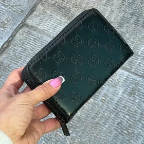 کیف جا کارتی زنانه و دخترانه تک زیپ کوچک GUCCI مشکی مدل MSN92-149