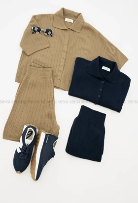 ست بلوز شلوارک بافت کد1004521