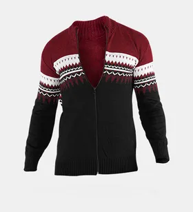 ژاکت بافت مردانه زیپ‌دار یقه ایستاده Zima