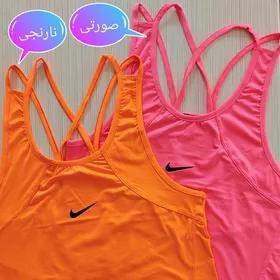 تاپ زنانه ورزشی بندی پشت تور nike