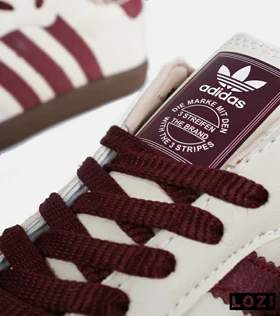 کفش کتانی مردانه و زنانه کرم زرشکی ADIDAS Samba