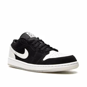 کتانی نایک ایر جردن 1 دیاموند بدون ساق سفید مشکی Nike Air Jordan 1 Low "Diamond" sneakers