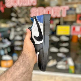 کتانی نایک ترویس سفید آبی کد 5784