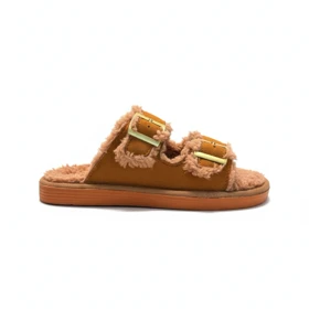 اسلیپر لونا دو سگک عسلی کد 294940