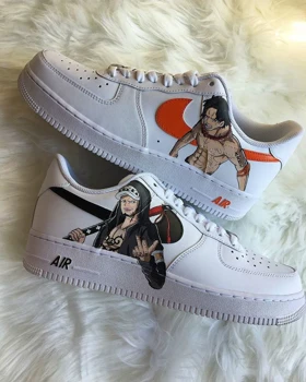 کفش اسپرت ONE PIECE کاستوم کتانی انیمه وان پیس ایرفورس نایک nike air force کد 84024