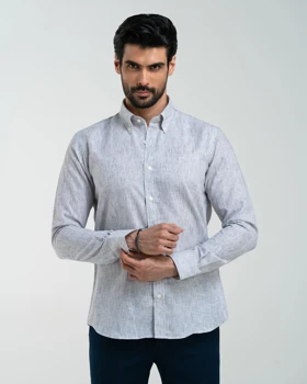 ام کی کالکشن پیراهن آستین بلند mk-2873-charcoal