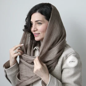 شال حصیری راه راه مدل بابونه