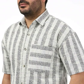 پیراهن آستین کوتاه بوکله مردانه مدل 61119132