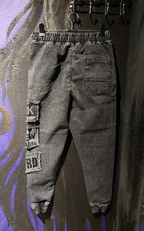 شلوار اسلش جین نوشته دار