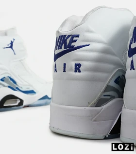 کفش کتانی ساق‌دار مردانه سفید آبی Nike air jordan 6