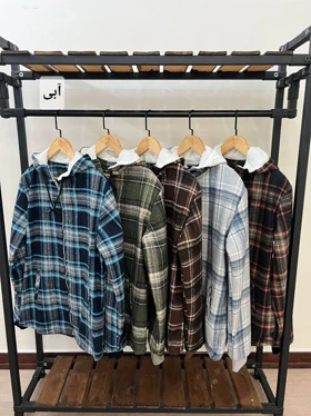 سویشرت چهارخونه کلاهدار 6109