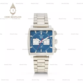 ساعت مچی تگ هویر موناکو بند سیلور صفحه آبی Tag Heuer Monaco