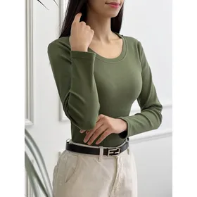 بلوز کبریتی یقه گرد