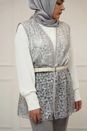 وست تور پولکدوزی ویشکا در رنگبندی (نقره ای)