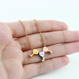 گردنبند دخترانه مدل قفل کلید