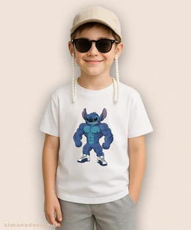 تیشرت بچگانه طرح استیچ بدنساز کد 1052