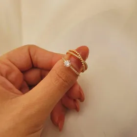 ست حلقه و پشت حلقه طلایی ژوپینگ مدل بی نهایت