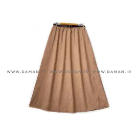 دامن مخمل کبریتی کرم قد 80 با کمربند کد ( 111 )