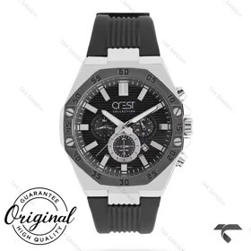 ساعت کرست مردانه 6322-2 صفحه مشکی بند مشکی Crest-11000-G
