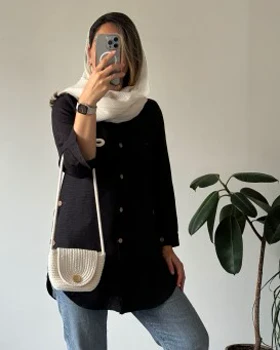 مانتو بغل دگمه دنیز